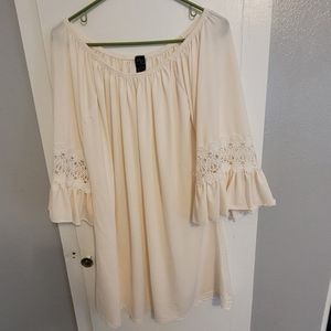 Ruffle sleeve tunic